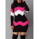 Autumn winter Women Fashion Print Slim Knitted Dress Female Long-sleeve Hips Mini Dresses Autumn winter Women Fashion Print Slim Knitted Dress Female Long-sleeve Hips Mini Dresses